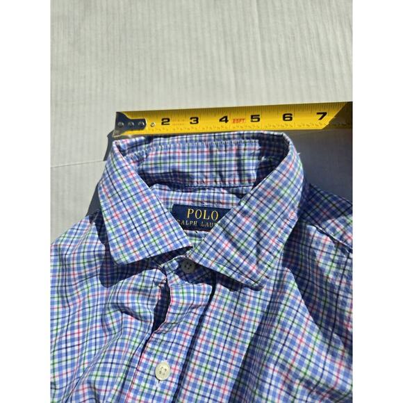 Ralph Lauren Plaid Long Sleeve Button Up Shirt Medium White Pink Easter - Picture 9 of 12